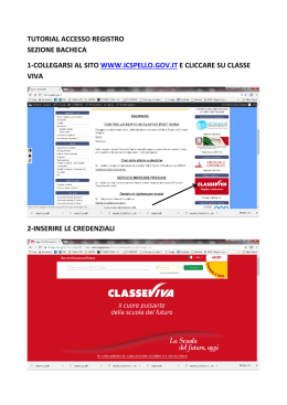 TUTORIAL ACCESSO REGISTRO SEZIONE BACHECA 1