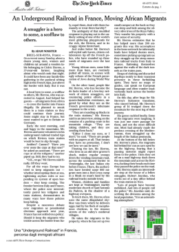 The New York Times - Dipartimento Libert&agrave; Civili e Immigrazione