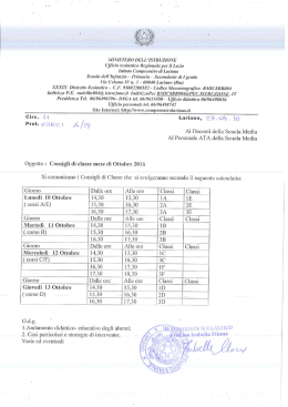 11 circ Consigli di Classe - Istituto Comprensivo di Lariano