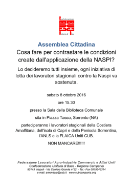 Assemblea Cittadina - Confederazione Unitaria di Base Campania