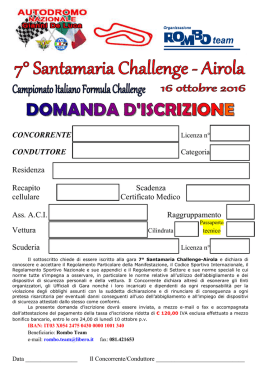 Santamaria Challenge16_domanda d`iscrizione