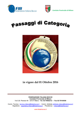 Passaggi di Categoria 2016-2017 - Milano