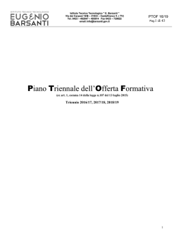 Piano Triennale dell`Offerta Formativa