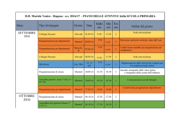 piano delle attivit&agrave; Docenti e Genitori - a.s. 2016-17