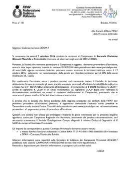 Info - FIPAV Brindisi