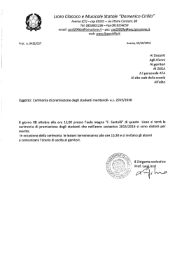 premiazione MERITO 2015