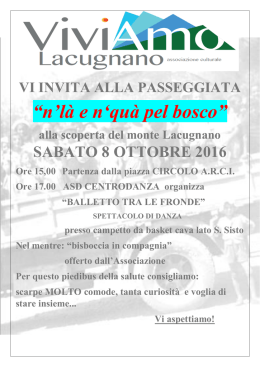 salva la locandina - Associazione Culturale ViviAmo Lacugnano