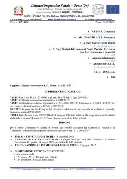 Calendario scolastico IC Ponte - as 2016/17