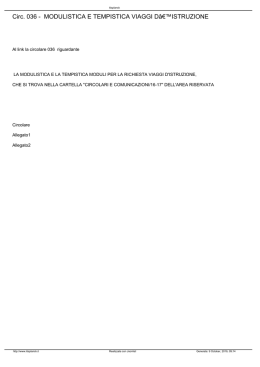 Circ. 036 - MODULISTICA E TEMPISTICA VIAGGI