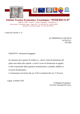 Istituto Tecnico Economico Tecnologico “FEDERICO II”