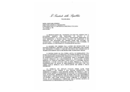 Messaggio Presidente della Repubblica