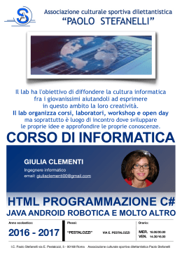 corso di informatica - Associazione Paolo Stefanelli