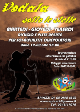 Vodala sotto le stelle