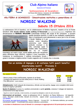Dimostrazione di NORDIC WALKING