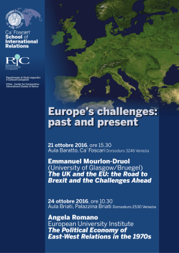 Europe`s challenges: past and present