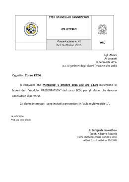 041 Prosecuzione Lezioni ECDL