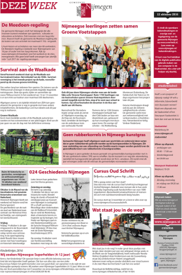 12 oktober - Gemeente Nijmegen