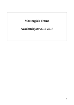Mastergids Drama 2016-17