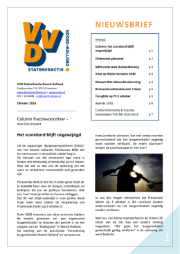 nieuwsbrief - VVD Statenfractie Noord