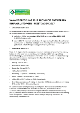 feestdagen 2017