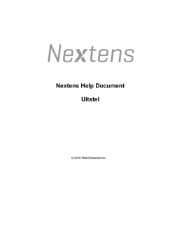 Nextens Help Document Uitstel