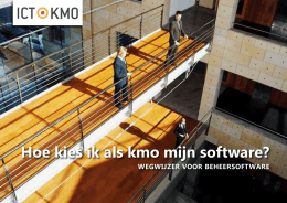 Wegwijzer voor de kmo rond beheersoftware - ICT-KMO