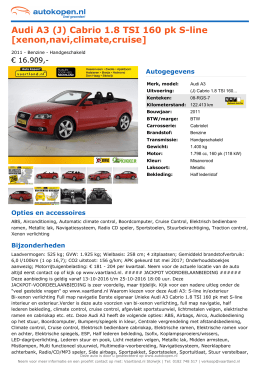 Audi A3 (J) Cabrio 1.8 TSI 160 pk S-line [xenon,navi