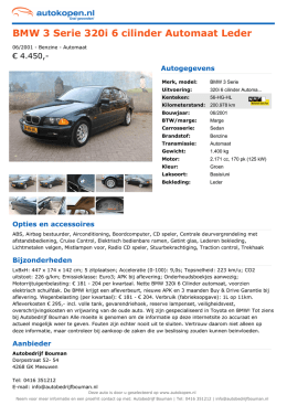 BMW 3 Serie 320i 6 cilinder Automaat Leder