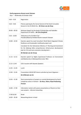 1 Draft programme Alumni event Vietnam Day 1