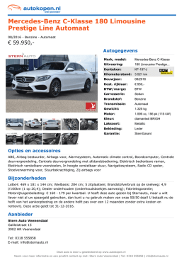 Mercedes-Benz C-Klasse 180 Limousine Prestige