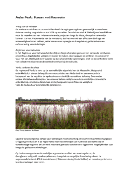 Project Venlo: Bouwen met Maaswater - Provincie Noord
