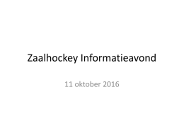 Zaalhockey seizoen 2015/2016