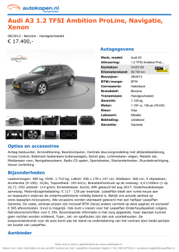 Audi A3 1.2 TFSI Ambition ProLine, Navigatie, Xenon