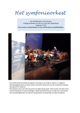Het symfonieorkest - Dorpsraad Molenhoek