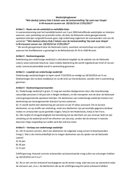 Wedstrijdreglement Utopia