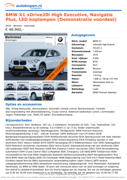 BMW X1 xDrive20i High Executive, Navigatie Plus