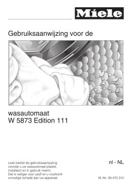 Gebruiksaanwijzing voor de wasautomaat W 5873 Edition 111