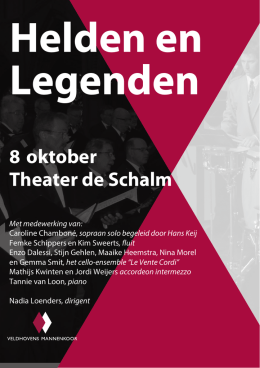 8 oktober Theater de Schalm