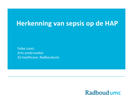 Herkenning van sepsis op de HAP.