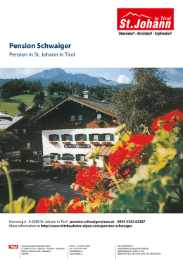 Pension Schwaiger in St. Johann in Tirol
