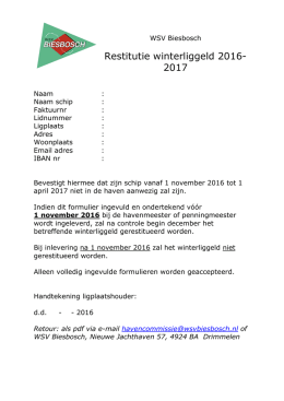 formulier - WSV Biesbosch