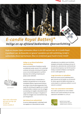 Nieuw: E-candle Royal Batterij