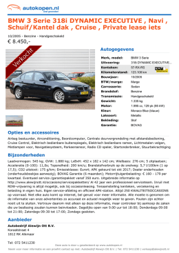 BMW 3 Serie 318i DYNAMIC EXECUTIVE , Navi