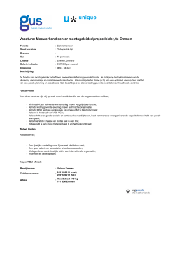 GUS.nl - Meewerkend senior montageleider/projectleider