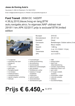 Prijs &euro; 6.450,