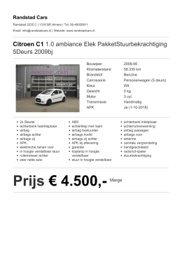 Prijs &euro; 4.500,