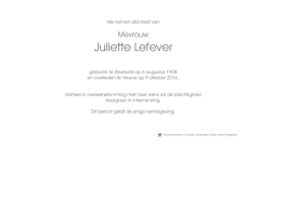 Juliette Lefever - Cornelis Uitvaartzorg