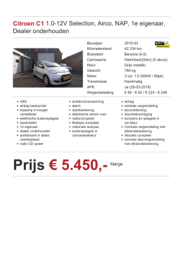 Prijs &euro; 5.450,
