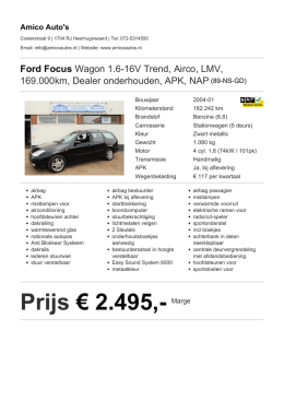 Prijs &euro; 2.495,