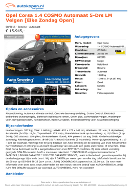 Opel Corsa 1.4 COSMO Automaat 5-Drs LM Velgen